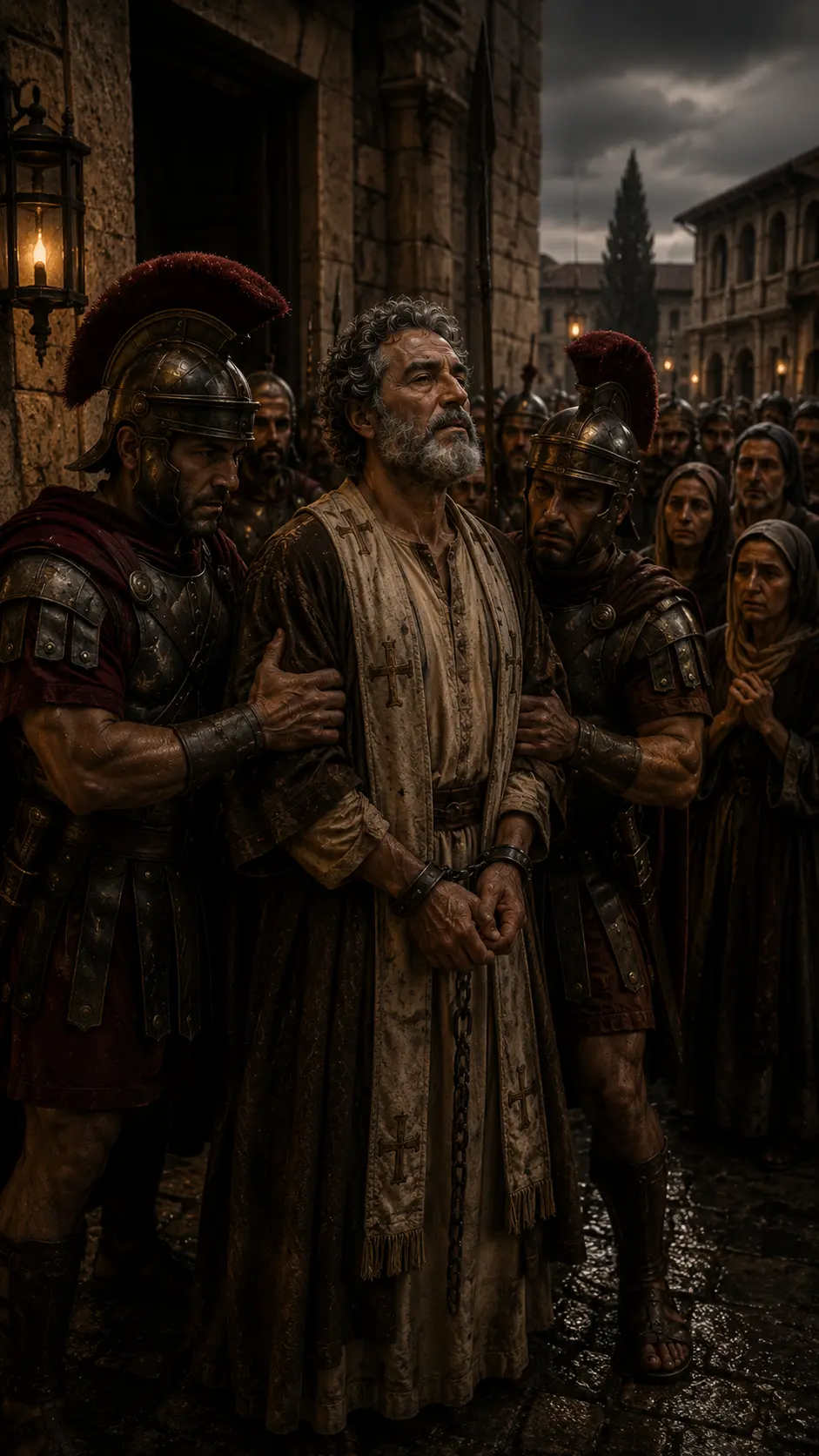 Artistic interpretation of Saint Ignatius of Antioch being led away under Roman guard