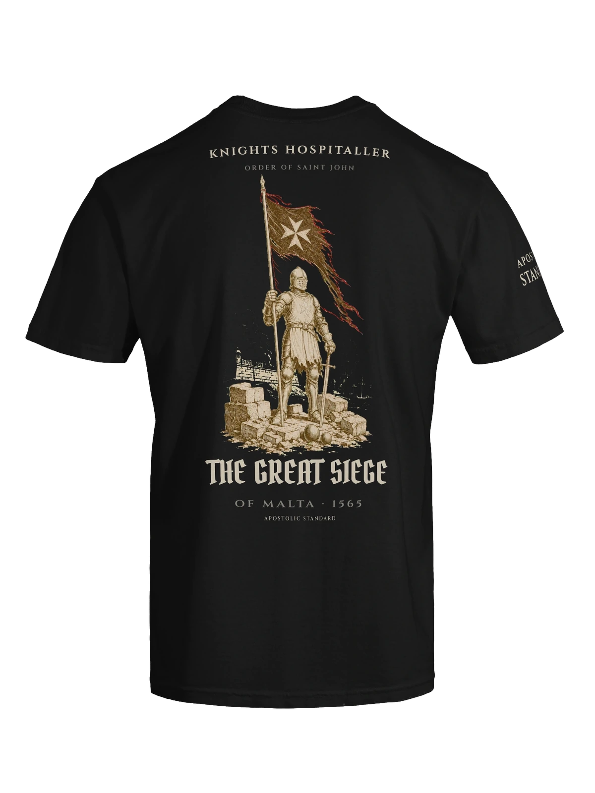 Back view of The Great Siege of Malta 1565 tee